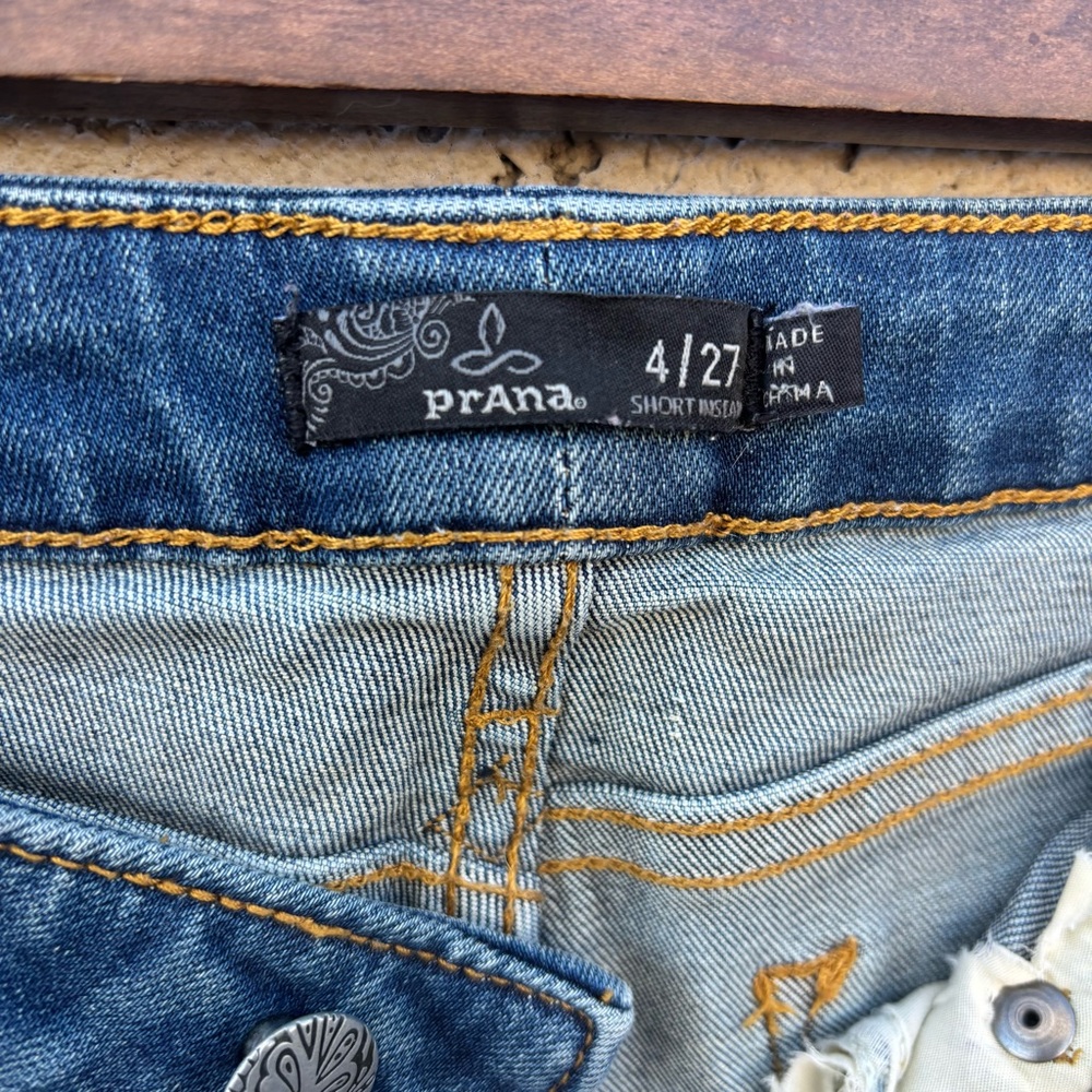 Prana Blue Skinny Jeans with Tapered Leg - Picture 7 of 7
